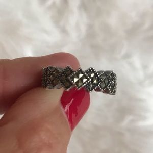 Marcasite and Sterling Silver Ring Size 5